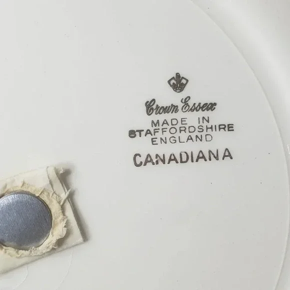 Vintage  Crown Essex Canadiana Wheat Pattern 2-Tier Cake Stand with Handle, - Picture 7 of 8